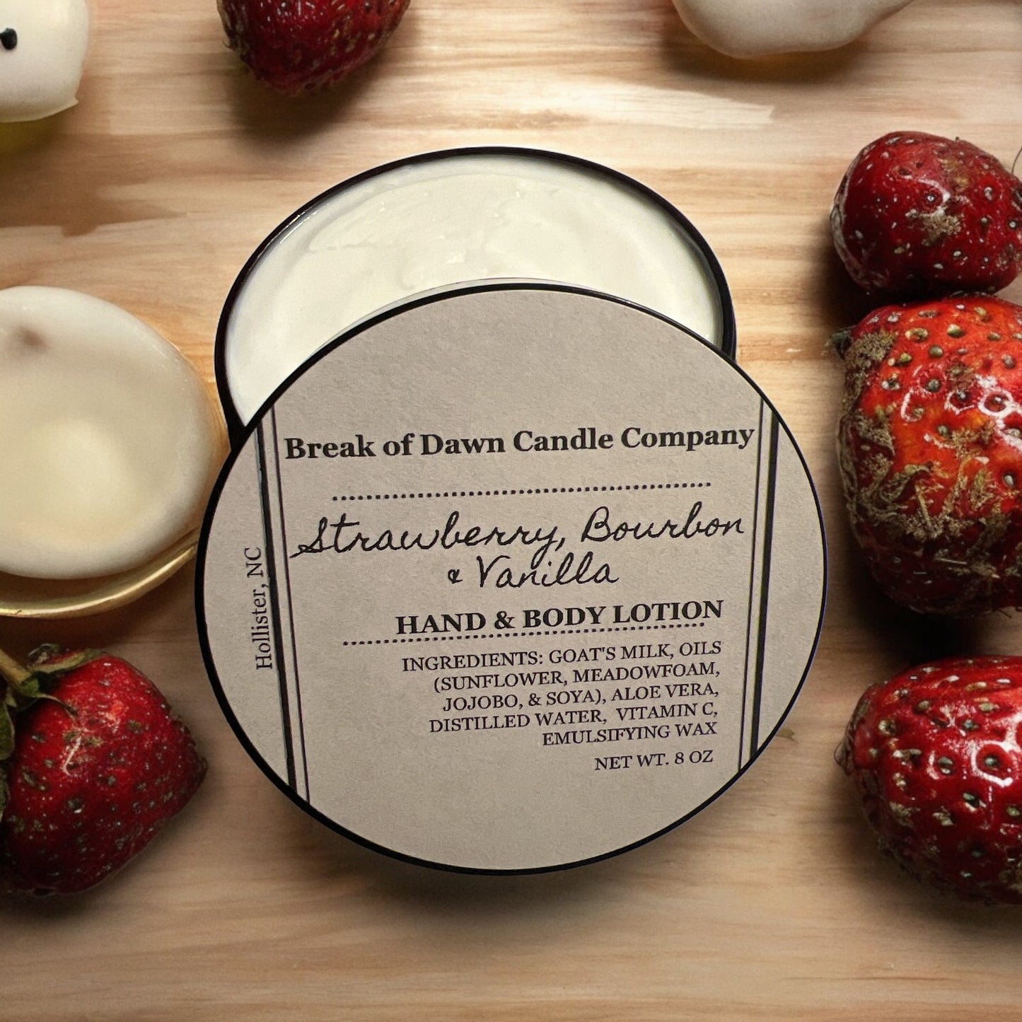 Strawberry Bourbon + Vanilla Hand & Body Lotion- 8 oz